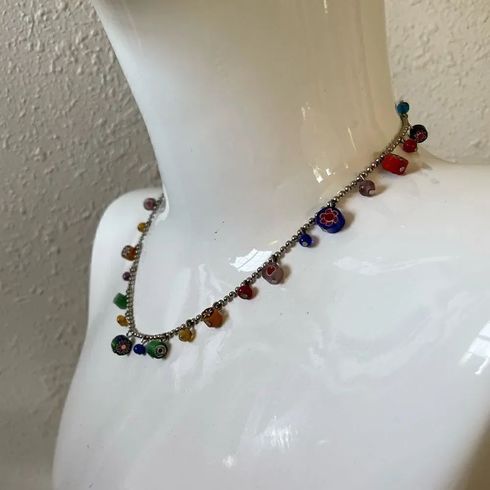 Fimo Clay Bead Chain Necklace - Picture 5 of 6